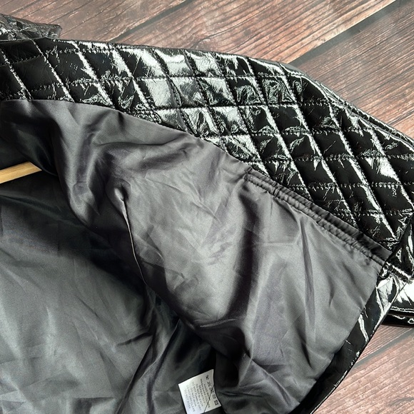 MESHKI | London Latex Cropped Biker Jacket and Pants - Picture 12 of 13